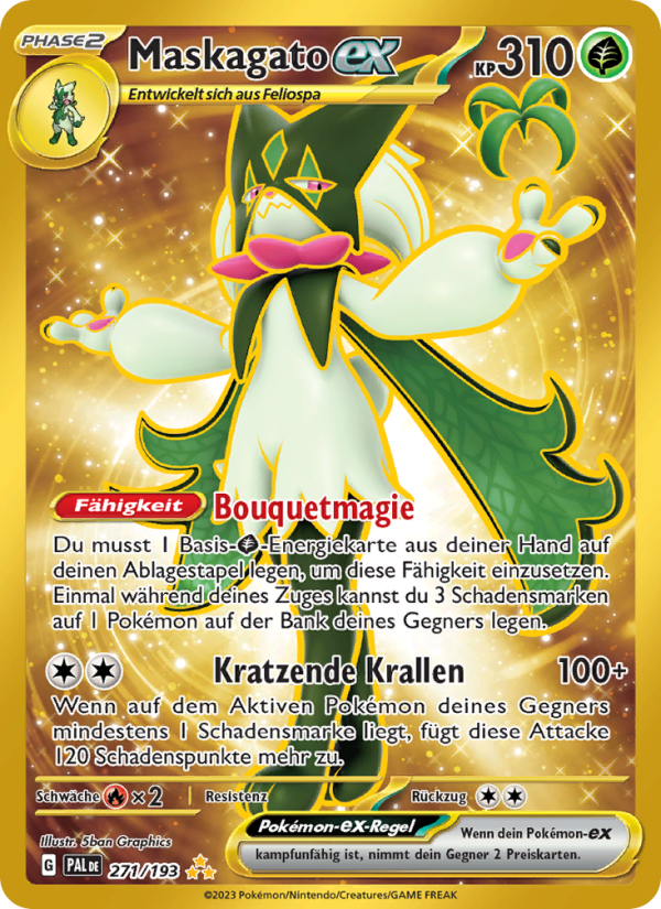 Maskagato-ex 271 — Entwicklungen in Paldea (German Pokémon TCG card)