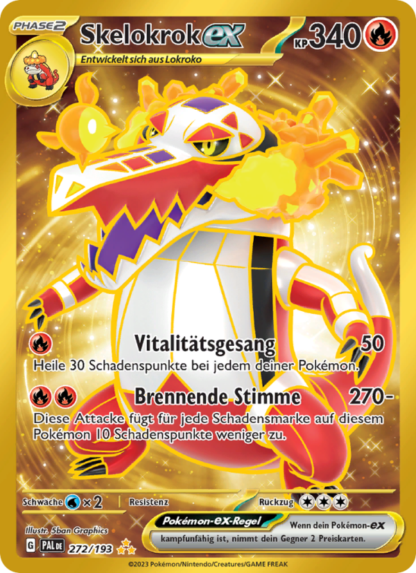 Skelokrok-ex 272 — Entwicklungen in Paldea (German Pokémon TCG card)