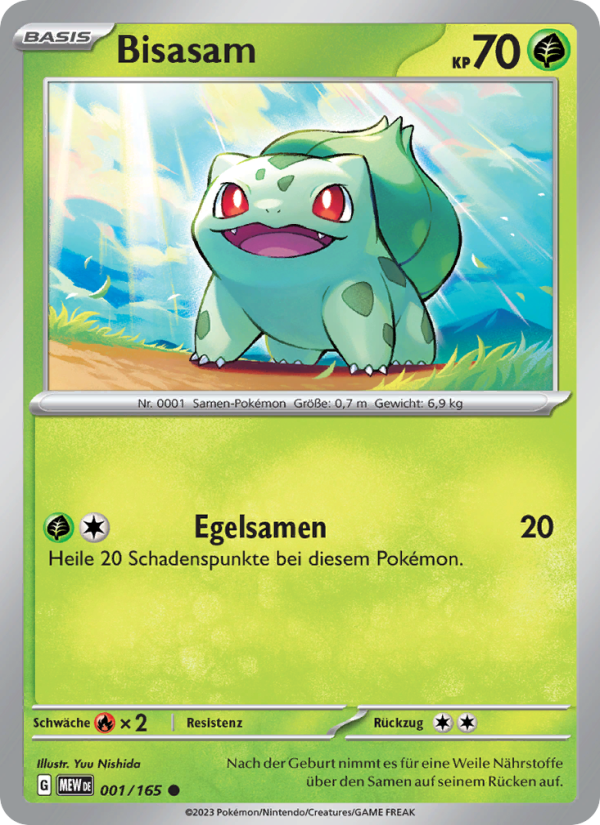 Bisasam Pokémon TCG cards