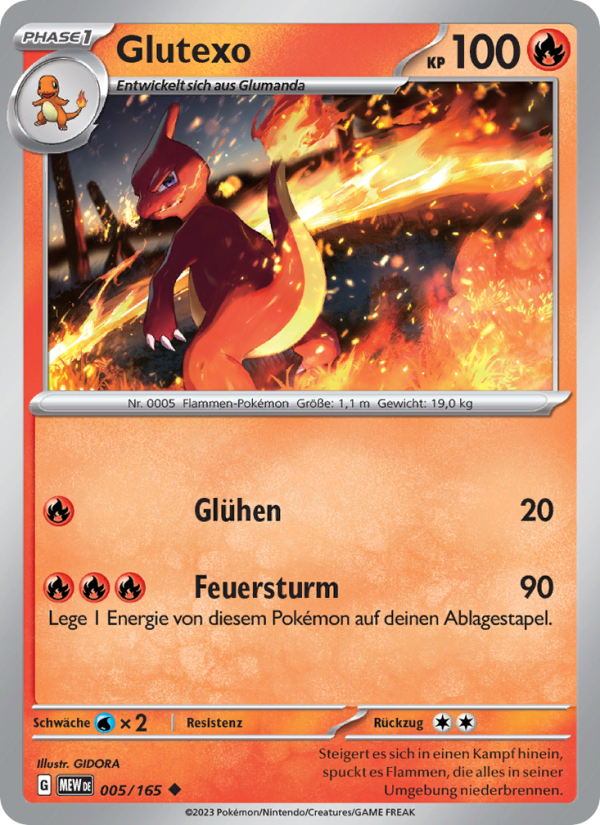 Glutexo 005 — 151 (German Pokémon TCG card)