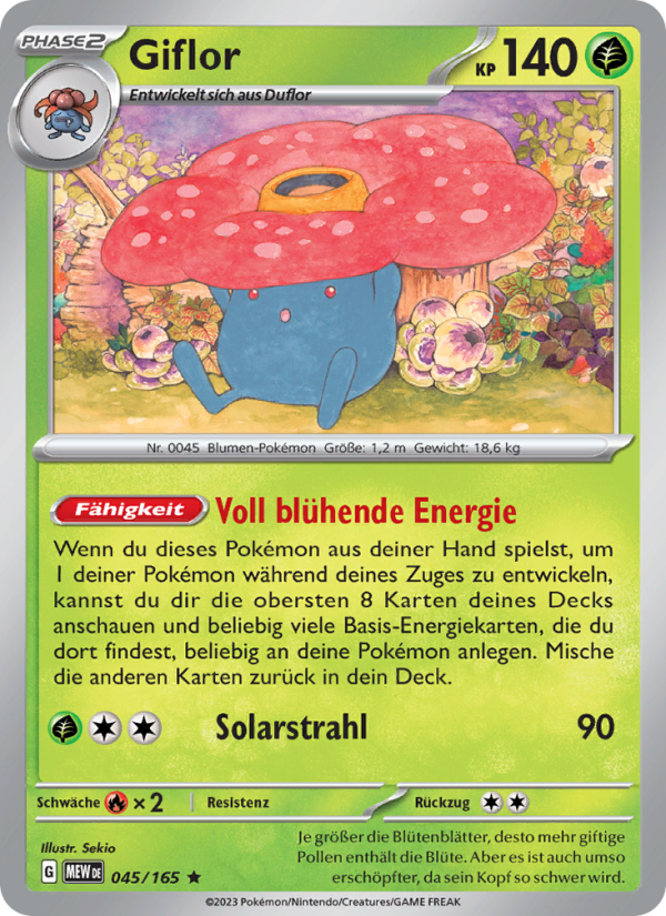 Giflor Pokémon TCG cards