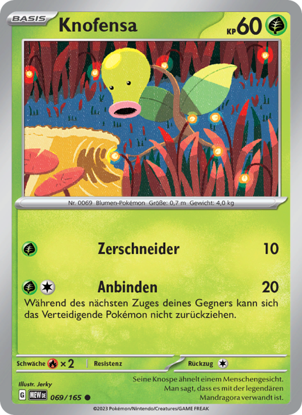 Knofensa Pokémon TCG cards