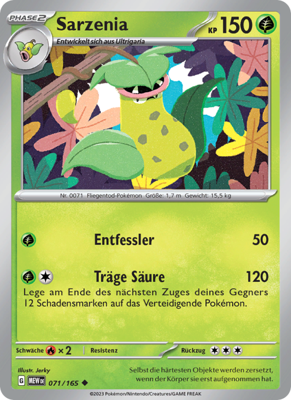 Sarzenia Pokémon TCG cards