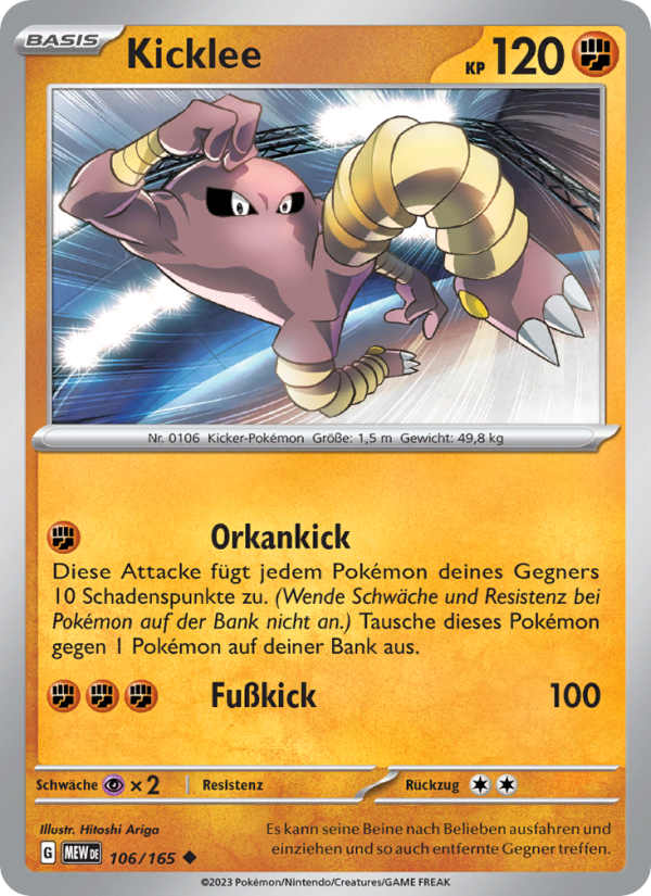 Kicklee 106 — 151 (German Pokémon TCG card)