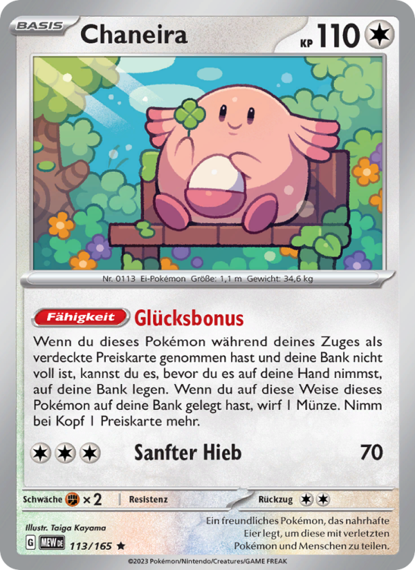 Chaneira Pokémon TCG cards