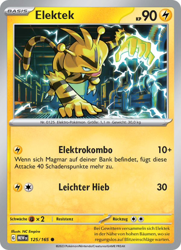 Elektek Pokémon TCG cards
