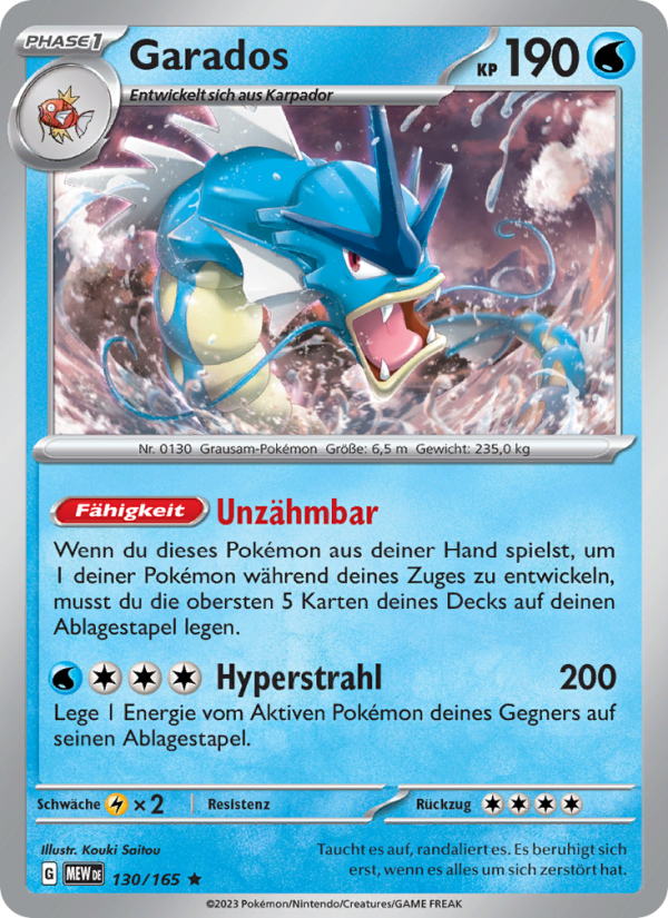 Garados Pokémon TCG cards