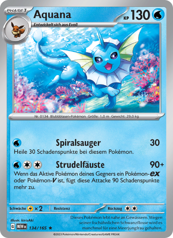 Aquana Pokémon TCG cards