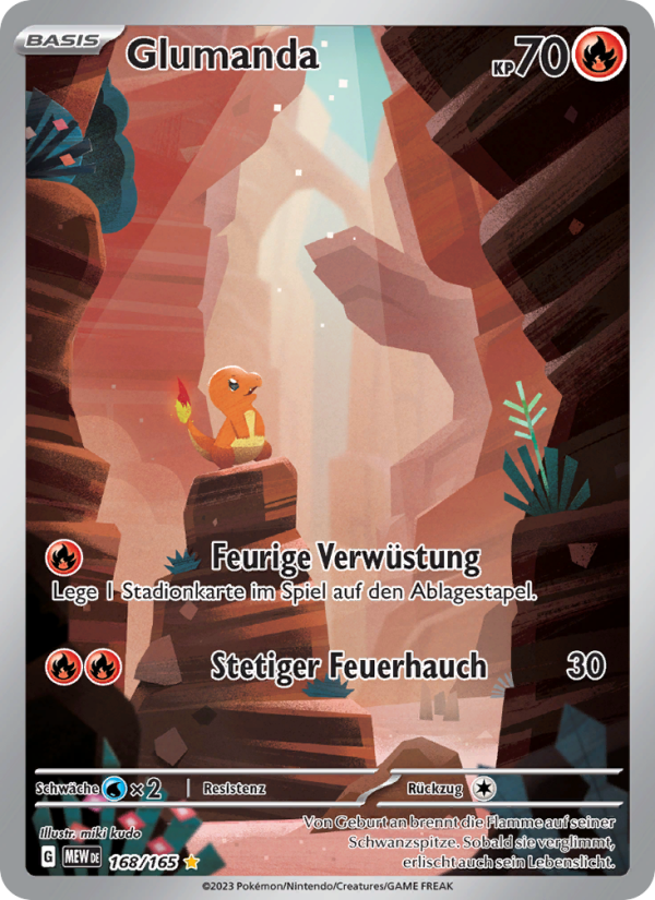 Glumanda Pokémon TCG cards