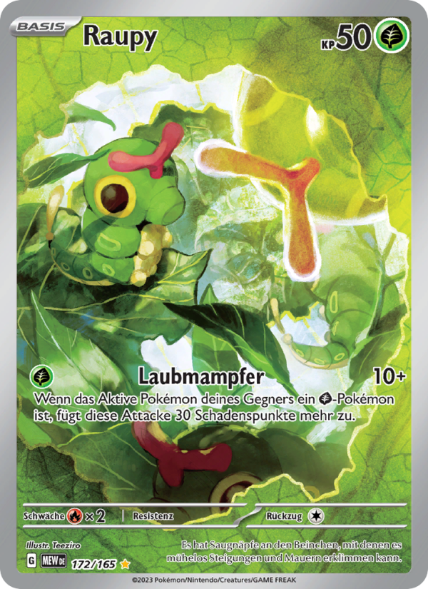 Raupy 172 — 151 (German Pokémon TCG card)