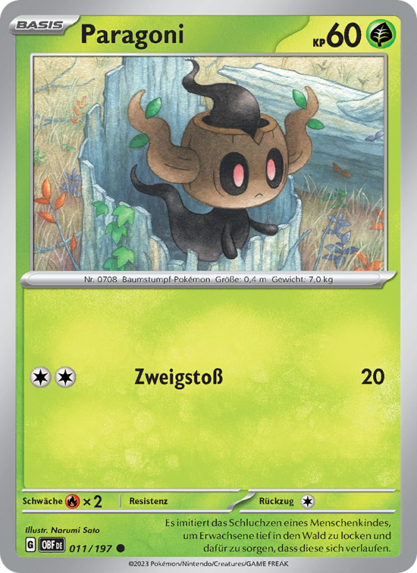 Paragoni Pokémon TCG cards