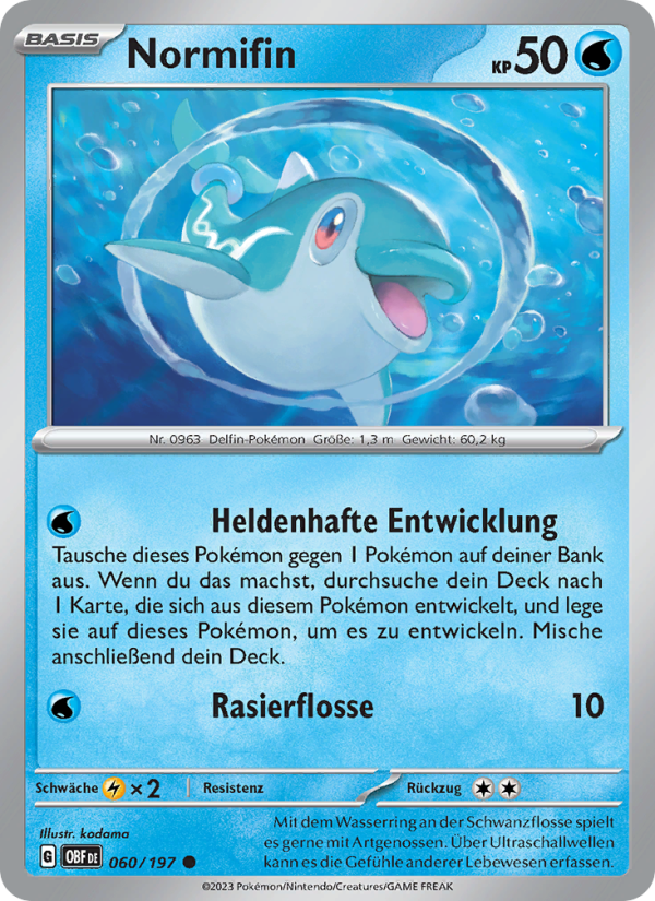 Normifin 060 — Obsidian Flammen (German Pokémon TCG card)