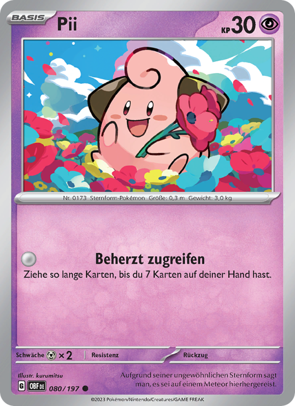 Pii Pokémon TCG cards