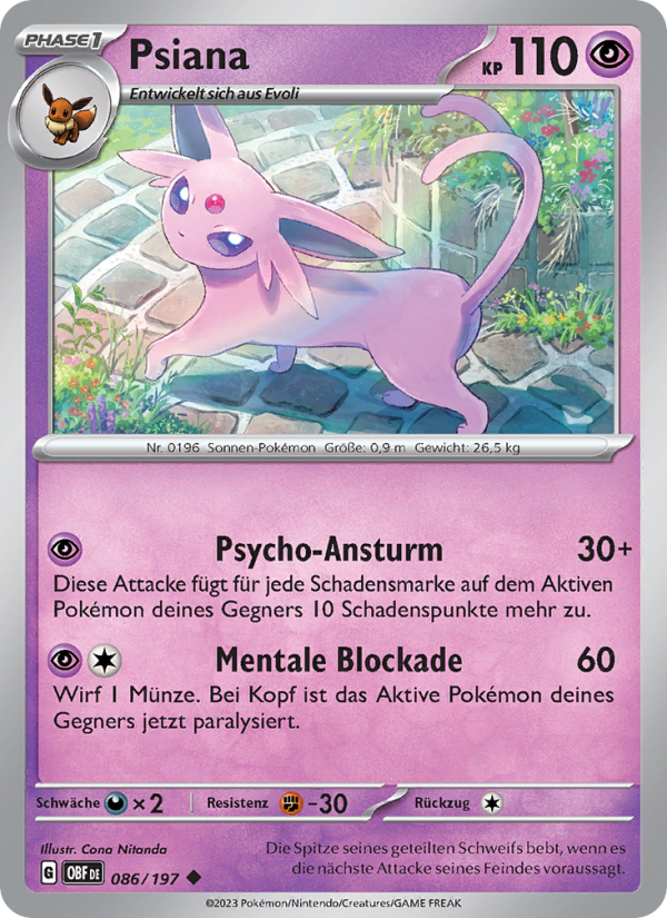 Psiana Pokémon TCG cards