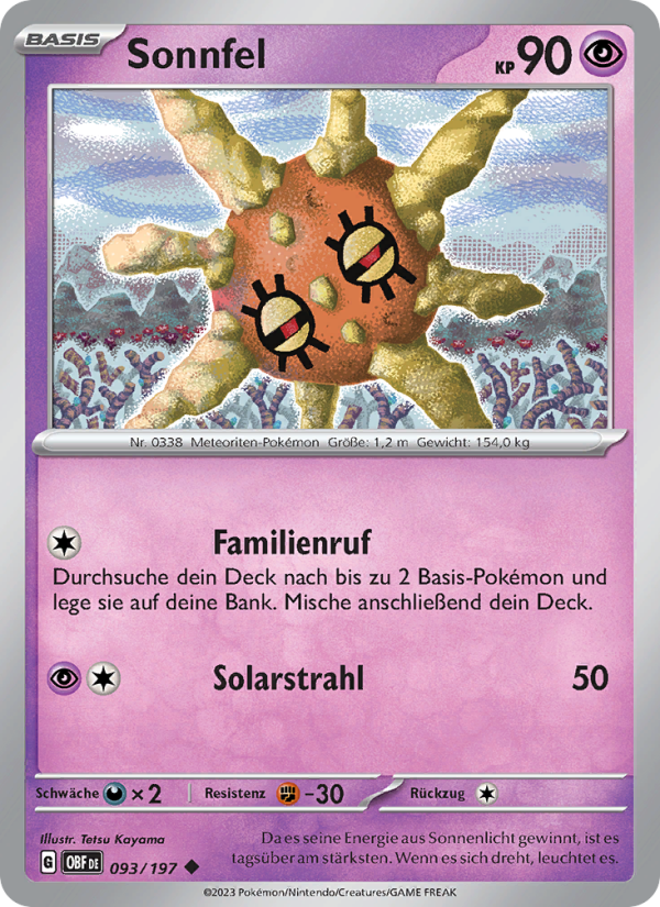 Sonnfel Pokémon TCG cards