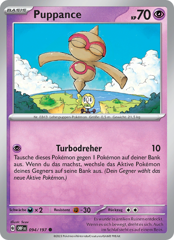 Puppance Pokémon TCG cards