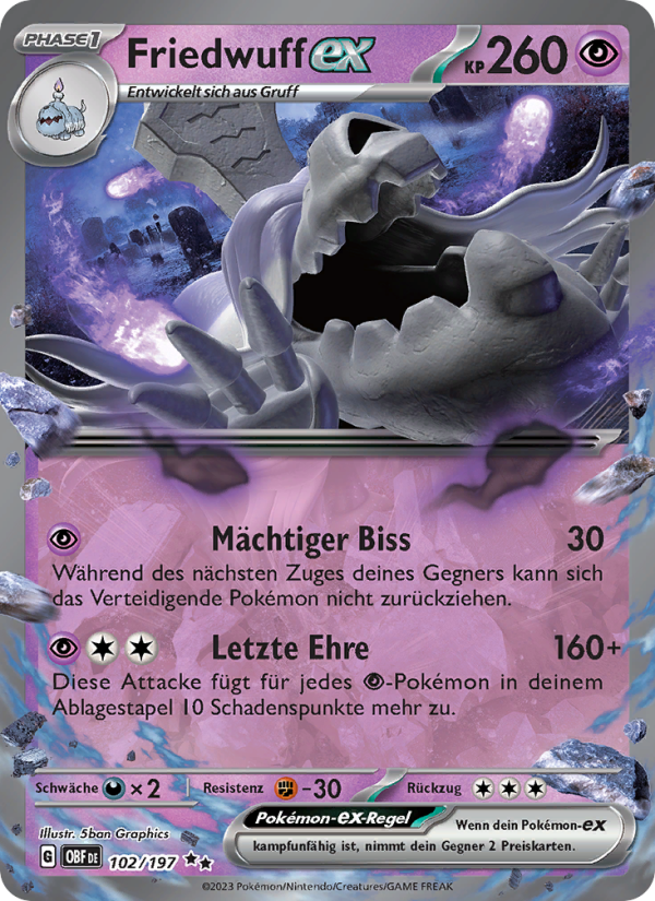 Friedwuff Pokémon TCG cards