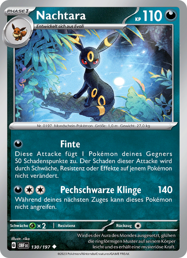 Nachtara Pokémon TCG cards