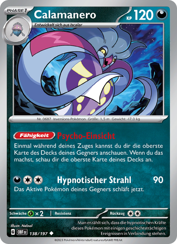 Calamanero Pokémon TCG cards