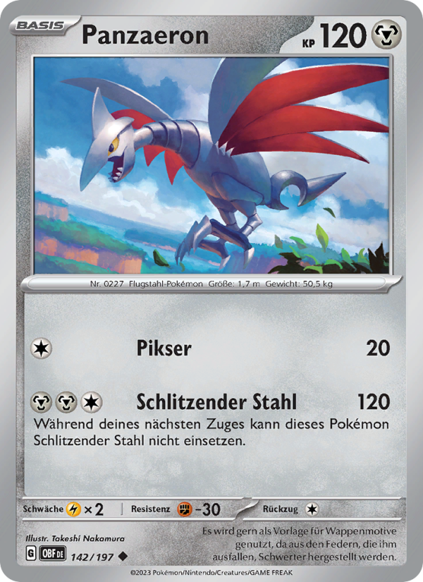 Panzaeron Pokémon TCG cards