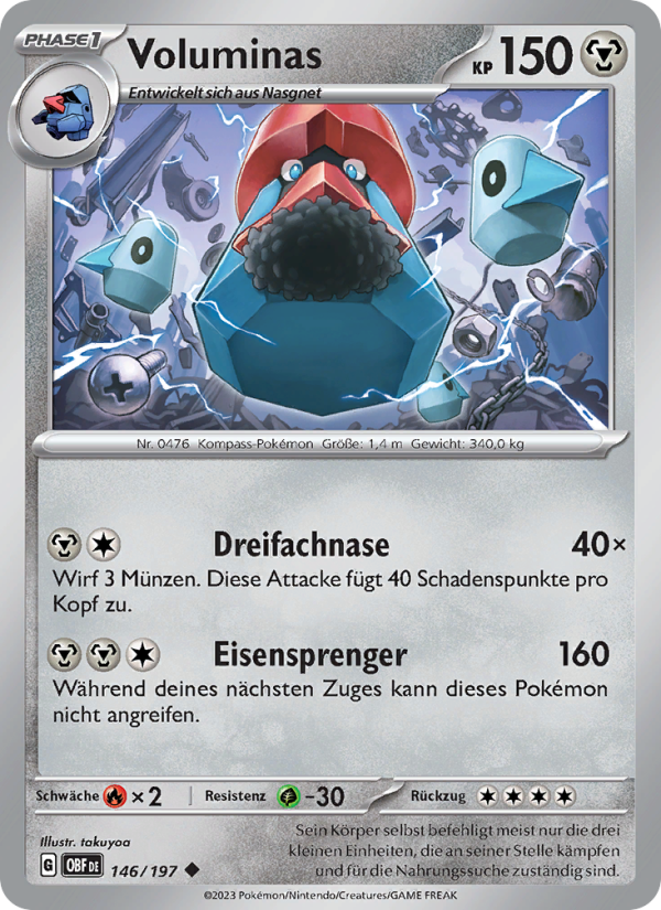 Voluminas Pokémon TCG cards