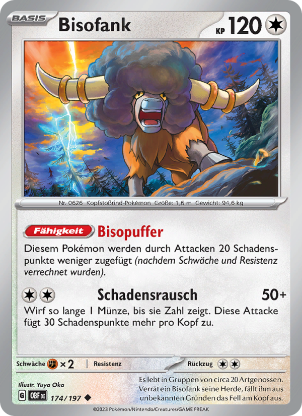 Bisofank Pokémon TCG cards