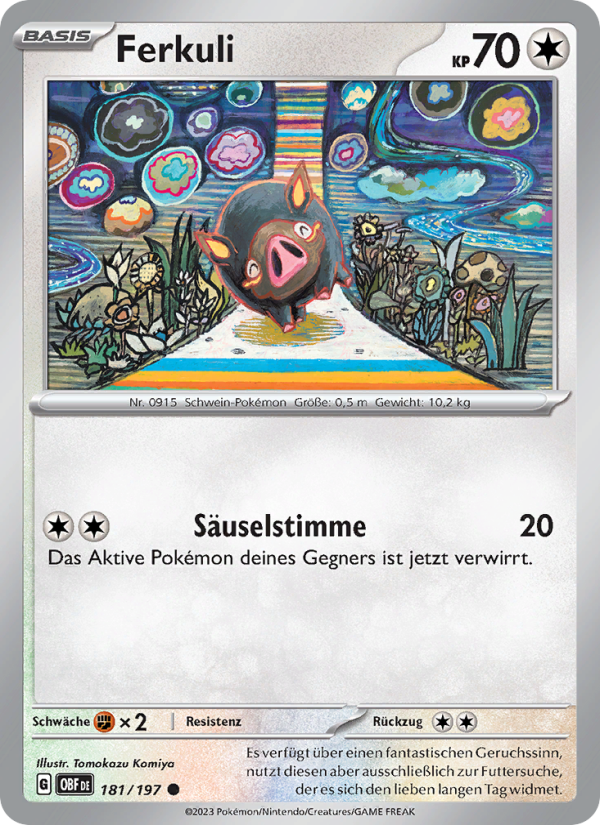 Ferkuli 181 — Obsidian Flammen (German Pokémon TCG card)