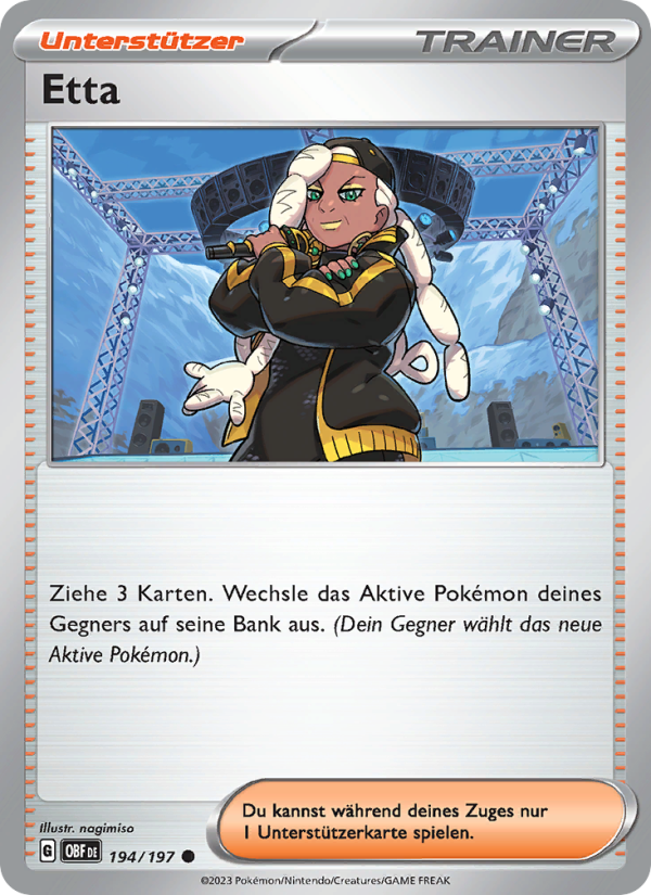 Etta 194 — Obsidian Flammen (German Pokémon TCG card)