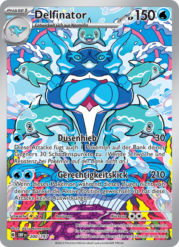 Delfinator 200 — Obsidian Flammen (German Pokémon TCG card)