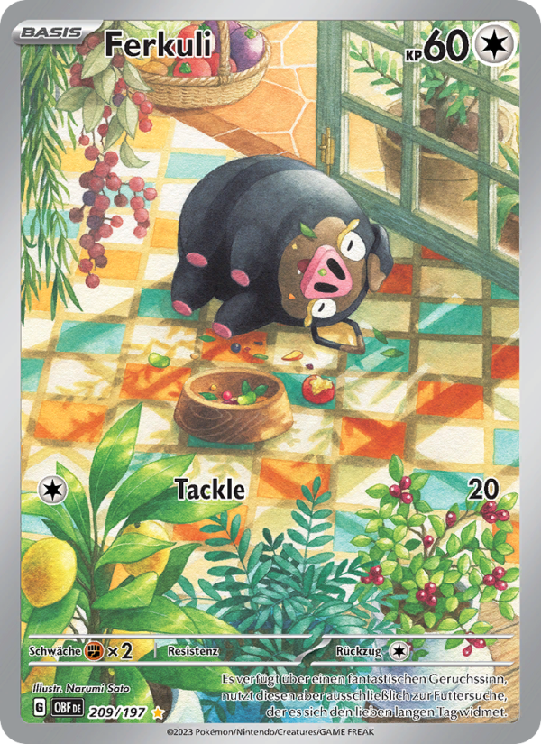 Ferkuli 209 — Obsidian Flammen (German Pokémon TCG card)