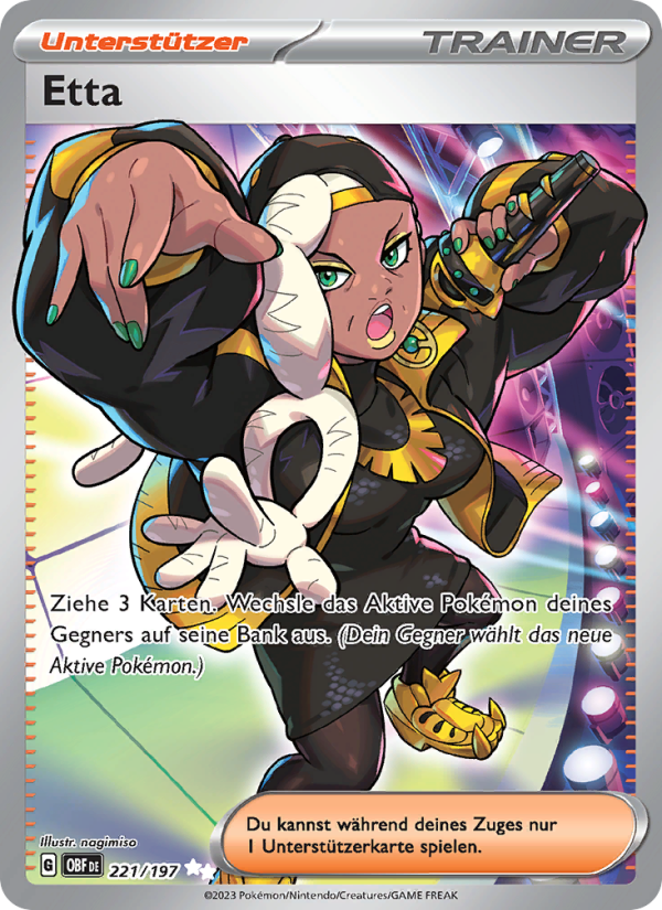 Etta 221 — Obsidian Flammen (German Pokémon TCG card)