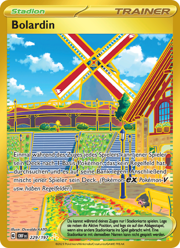 Bolardin 229 — Obsidian Flammen (German Pokémon TCG card)