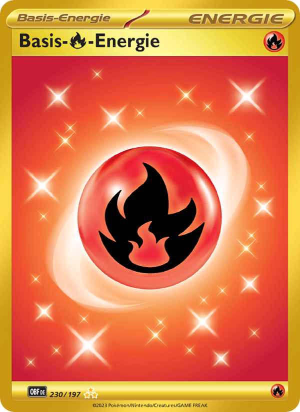 Basis-Fire-Energie 230 — Obsidian Flammen (German Pokémon TCG card)