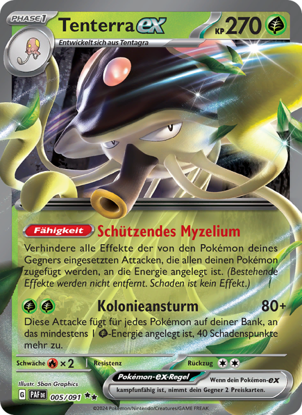 Tenterra-ex 005 — Paldeas Schicksale (German Pokémon TCG card)
