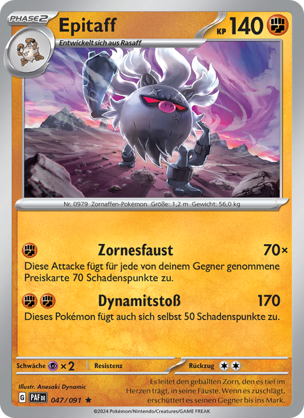 Epitaff 047 — Paldeas Schicksale (German Pokémon TCG card)