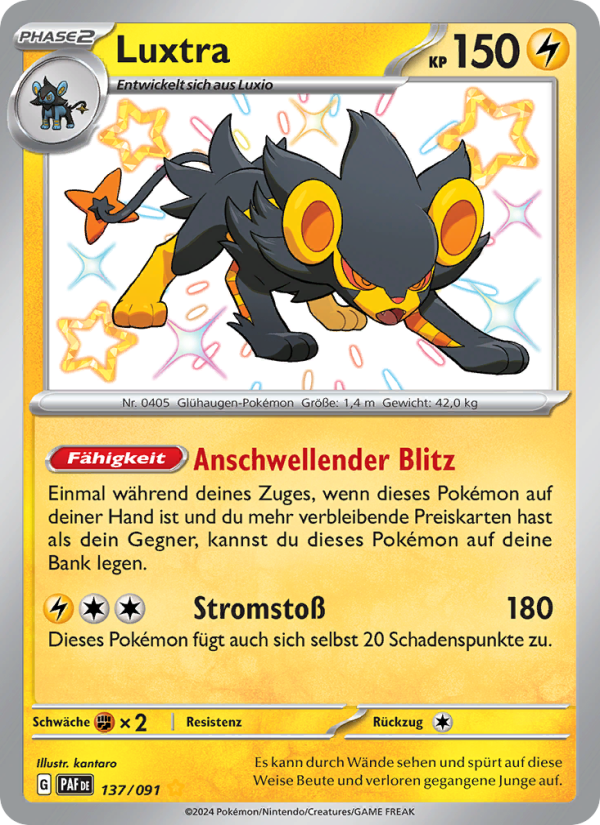 Luxtra 137 — Paldeas Schicksale (German Pokémon TCG card)