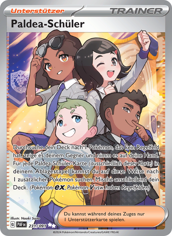 Paldea-Schüler 231 — Paldeas Schicksale (German Pokémon TCG card)