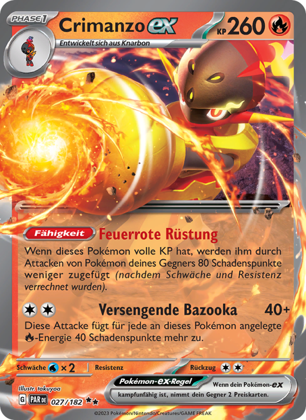 Crimanzo-ex 027 — Paradoxrift (German Pokémon TCG card)