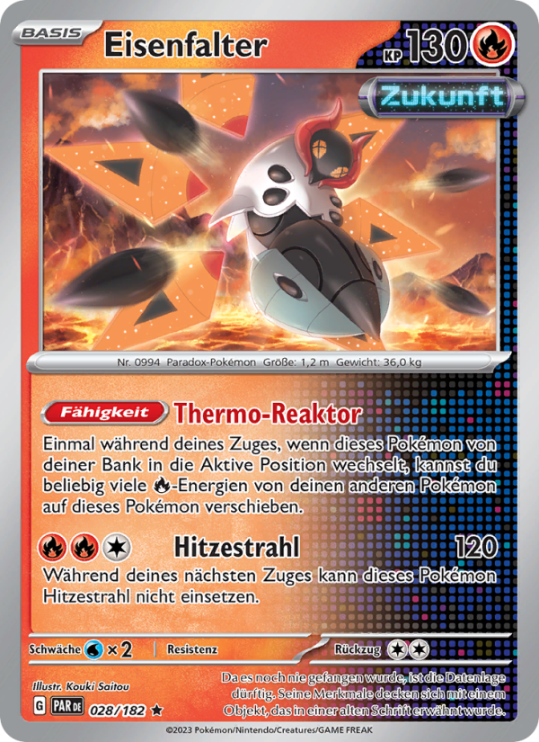 Eisenfalter 028 — Paradoxrift (German Pokémon TCG card)