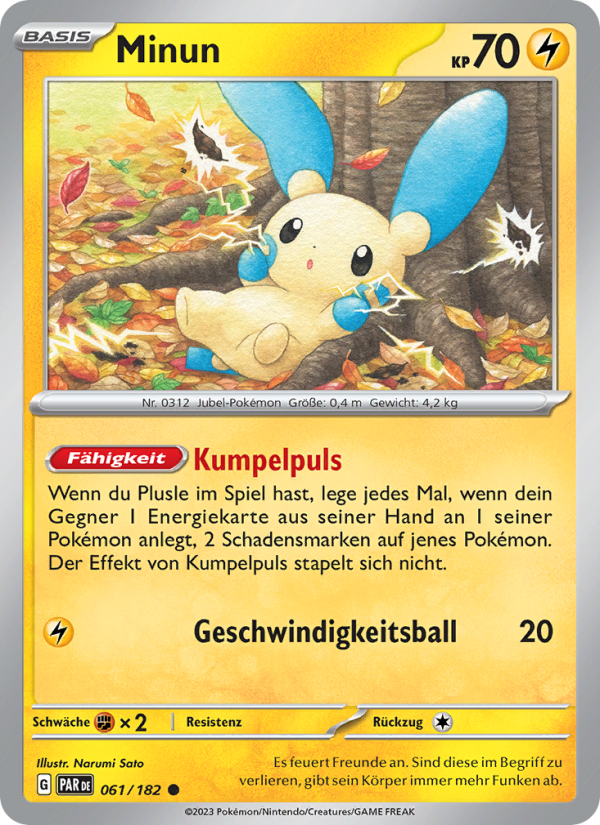 Minun 061 — Paradoxrift (German Pokémon TCG card)