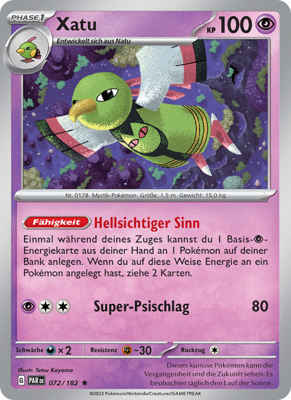 Xatu 072 — Paradoxrift (German Pokémon TCG card)