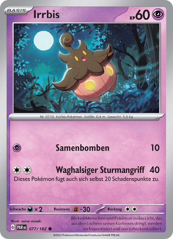 Irrbis 077 — Paradoxrift (German Pokémon TCG card)