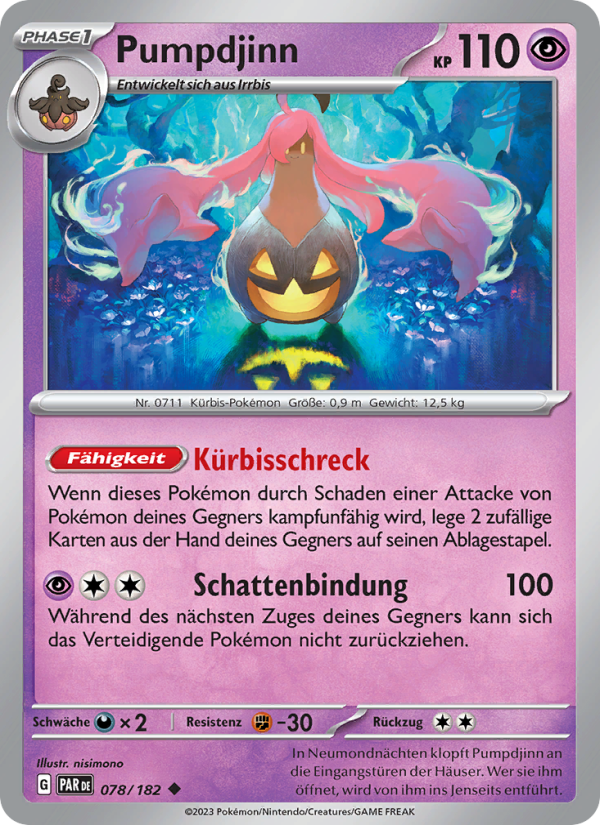 Pumpdjinn 078 — Paradoxrift (German Pokémon TCG card)