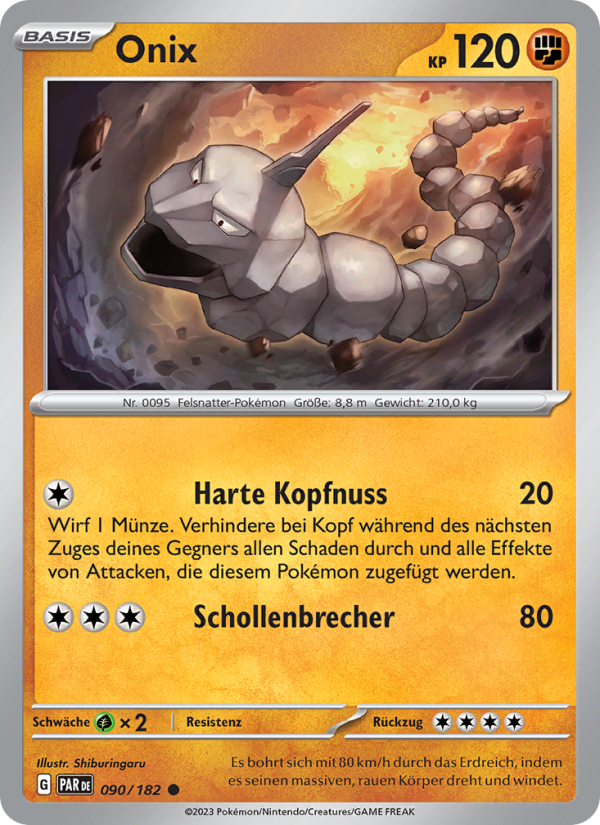 Onix 090 — Paradoxrift (German Pokémon TCG card)