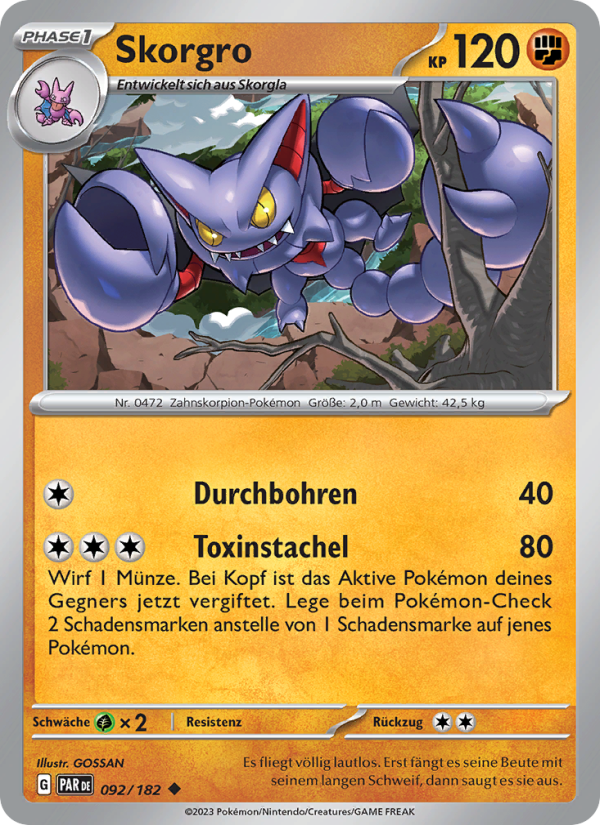 Skorgro 092 — Paradoxrift (German Pokémon TCG card)