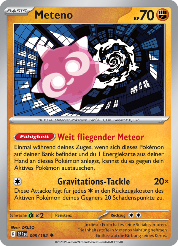 Meteno 099 — Paradoxrift (German Pokémon TCG card)