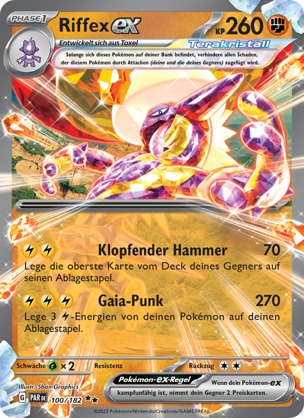 Riffex-ex 100 — Paradoxrift (German Pokémon TCG card)