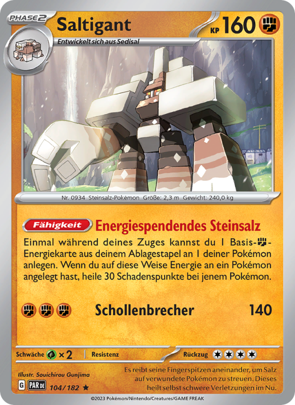 Saltigant 104 — Paradoxrift (German Pokémon TCG card)