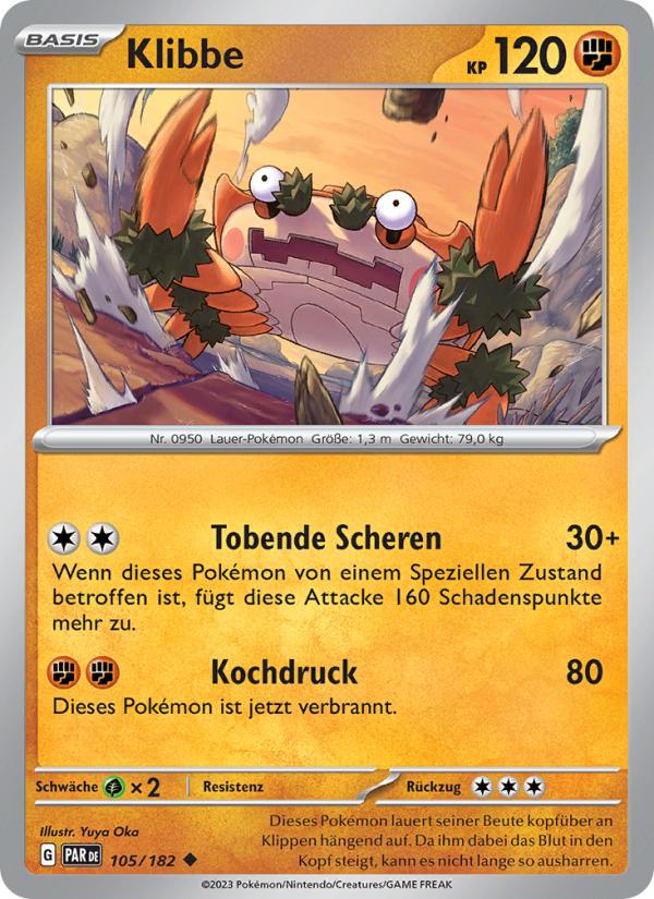 Klibbe 105 — Paradoxrift (German Pokémon TCG card)