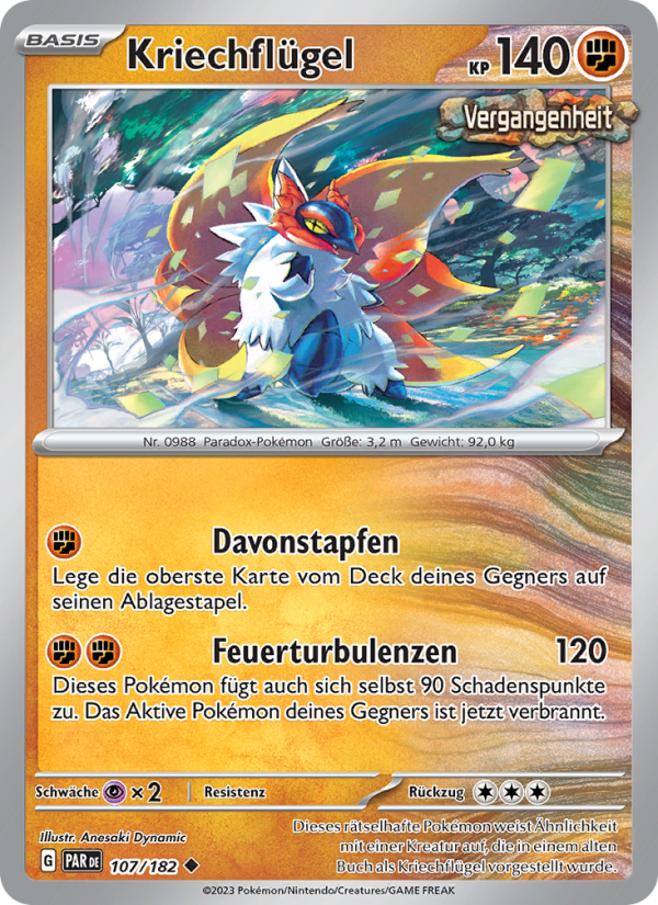 Kriechflügel 107 — Paradoxrift (German Pokémon TCG card)